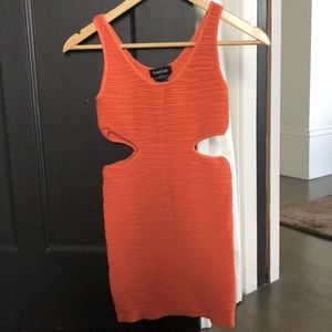 Bebe Side Cutout Bodycon Dress